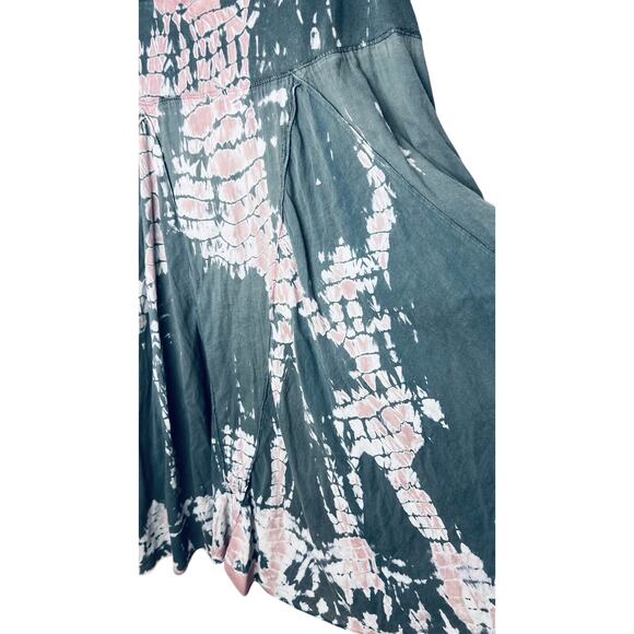 Cute Options Sz L Tie Dyed Maxi Skirt Boho Retro 80's Pull On Comfy Flowy - Picture 6 of 9